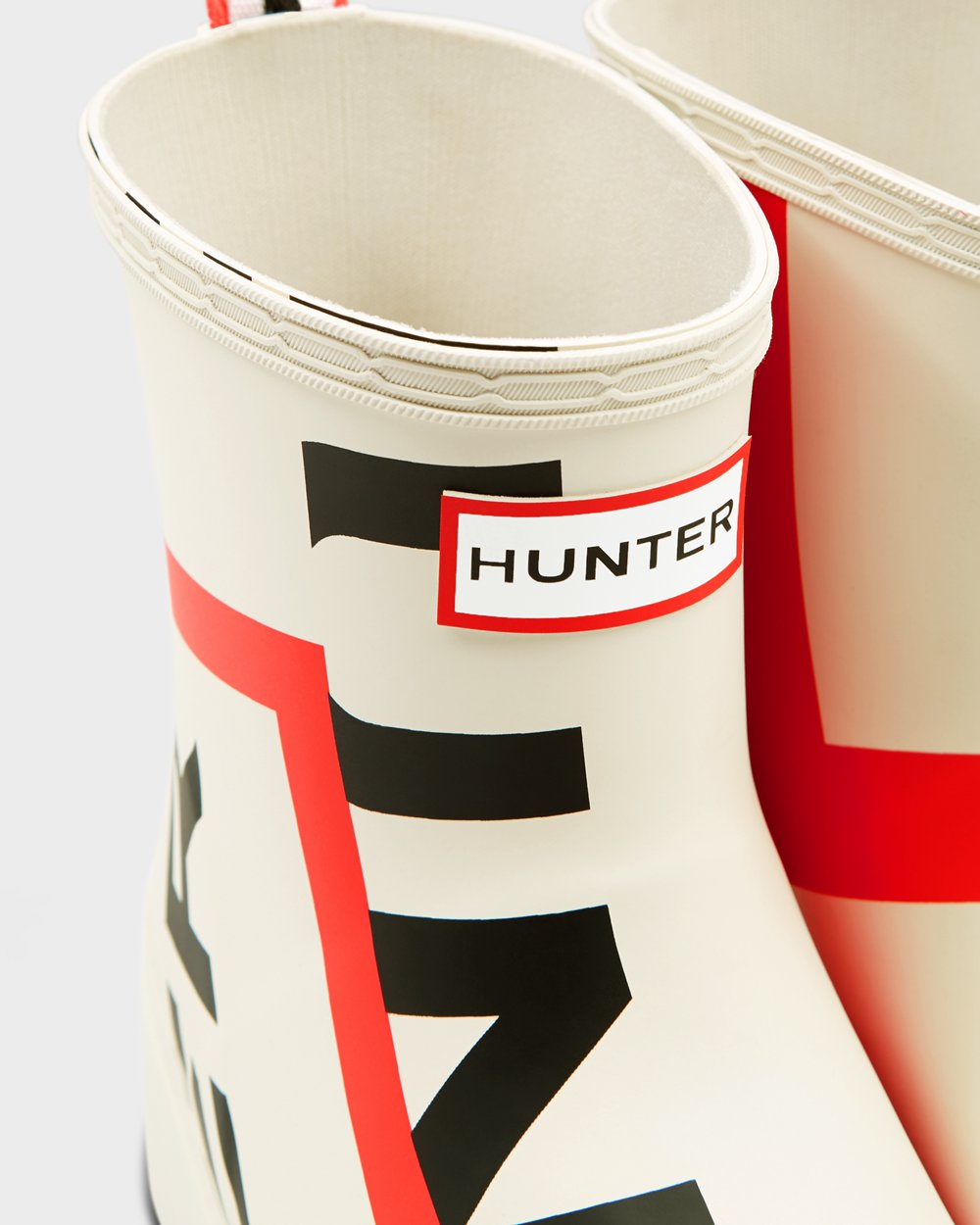 Women Hunter Original Short Exploded Logo Rain | Play Boots White | NZ-51769-UKCV